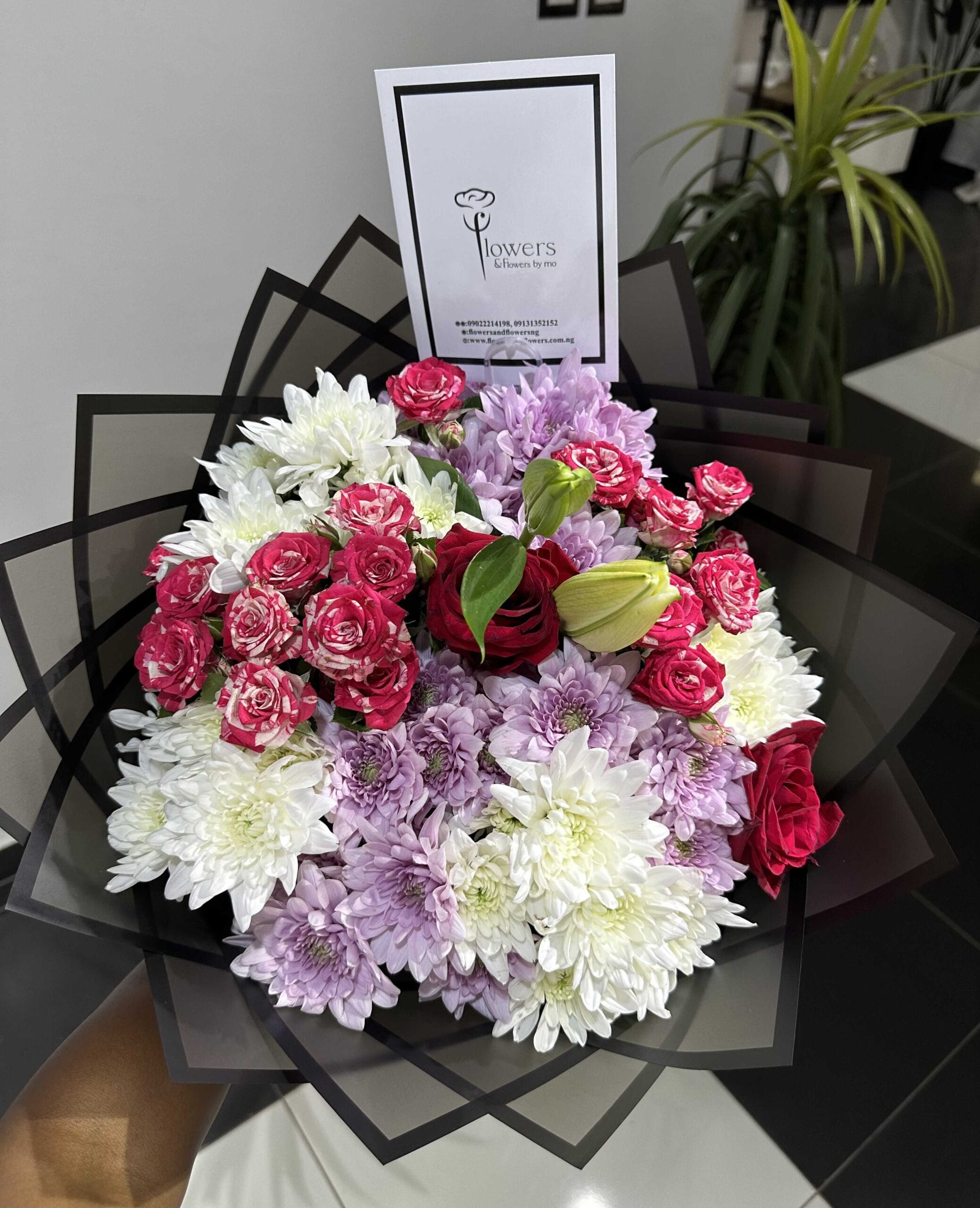 Fresh flower bouquet from Flowersandflowers.com.ng