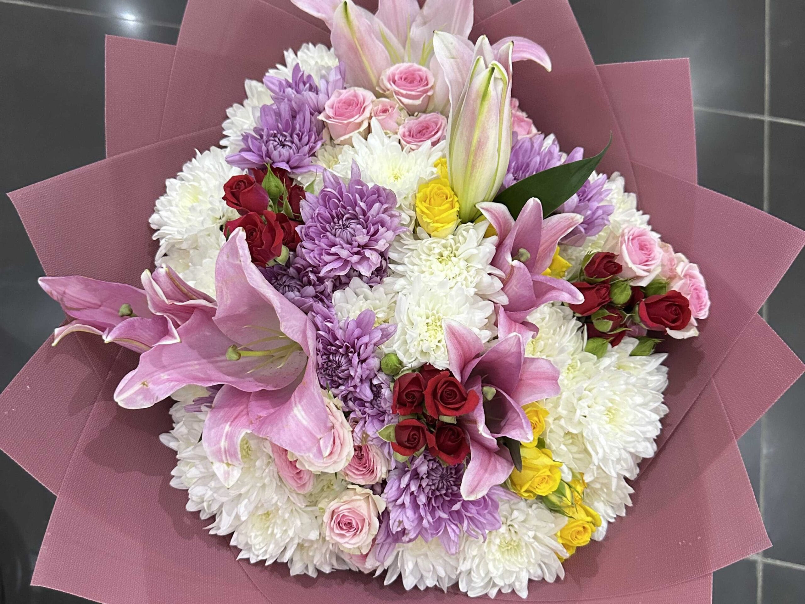 Fresh flower bouquet from Flowersandflowers.com.ng
